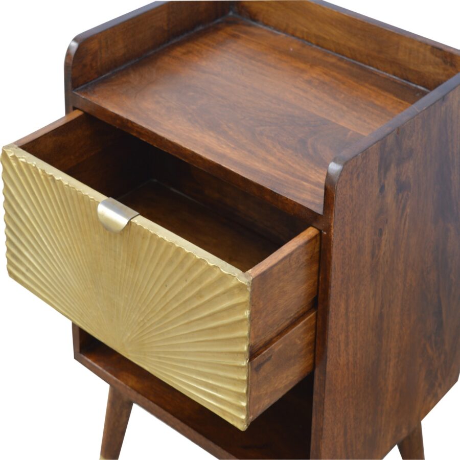 Manila Gold 1 Drawer Bedside