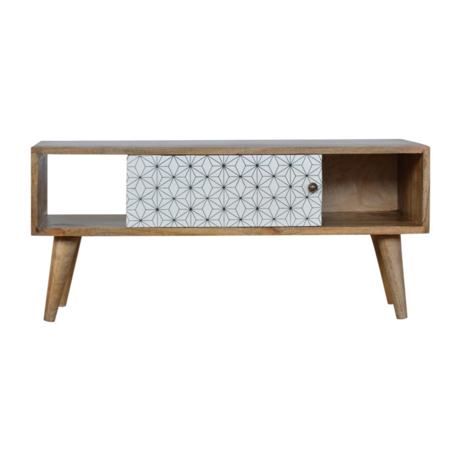 Geometric Sliding Door Media Unit