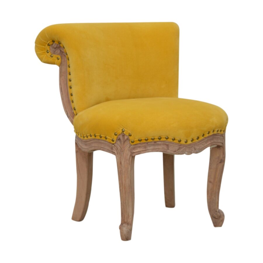 Mustard Velvet -nastoitettu tuoli