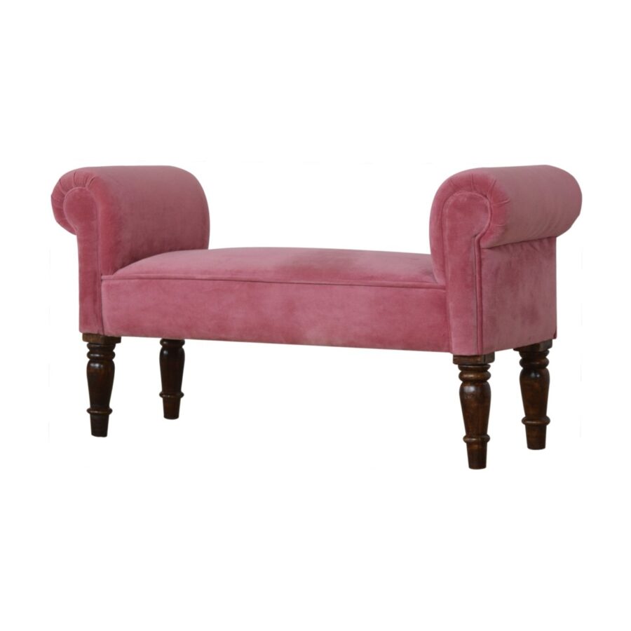 Pink Velvet Bench