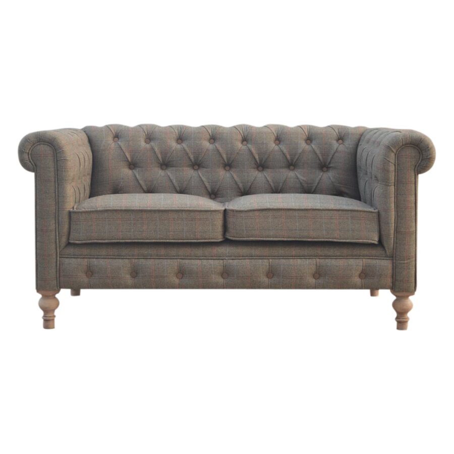 Multi Tweed 2-sits Chesterfield soffa