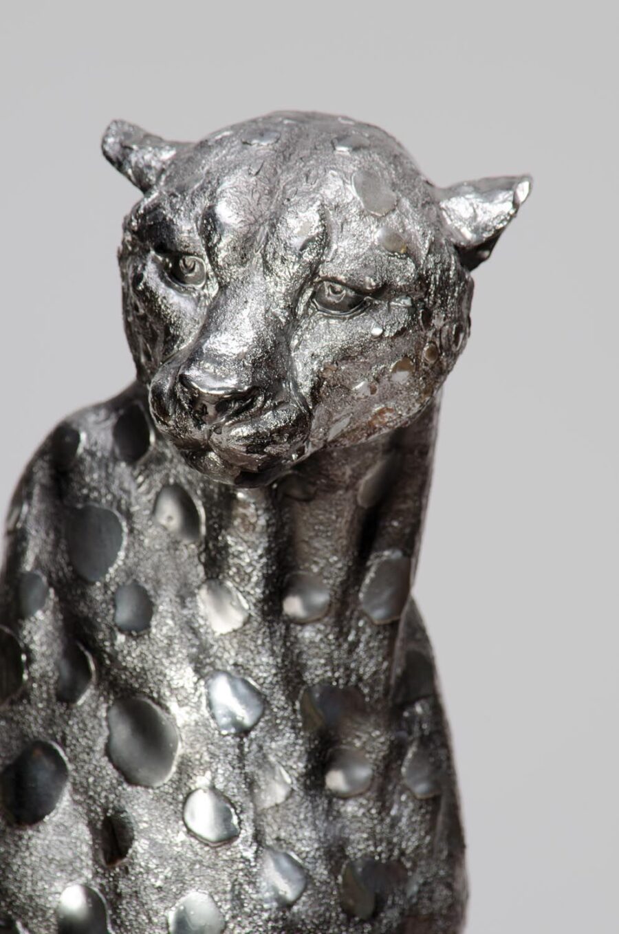 silver cheetah figurine