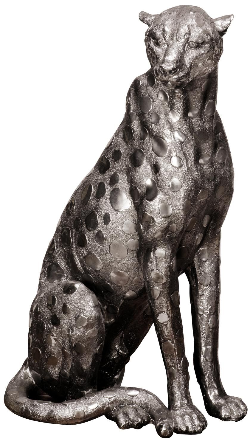silver cheetah figurine