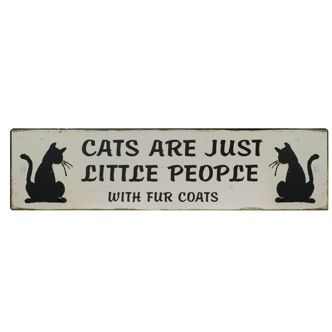 Plakette „Katzen sind nur kleine Leute“.