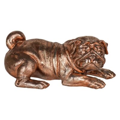 Mops-Figur mit Bronze-Finish