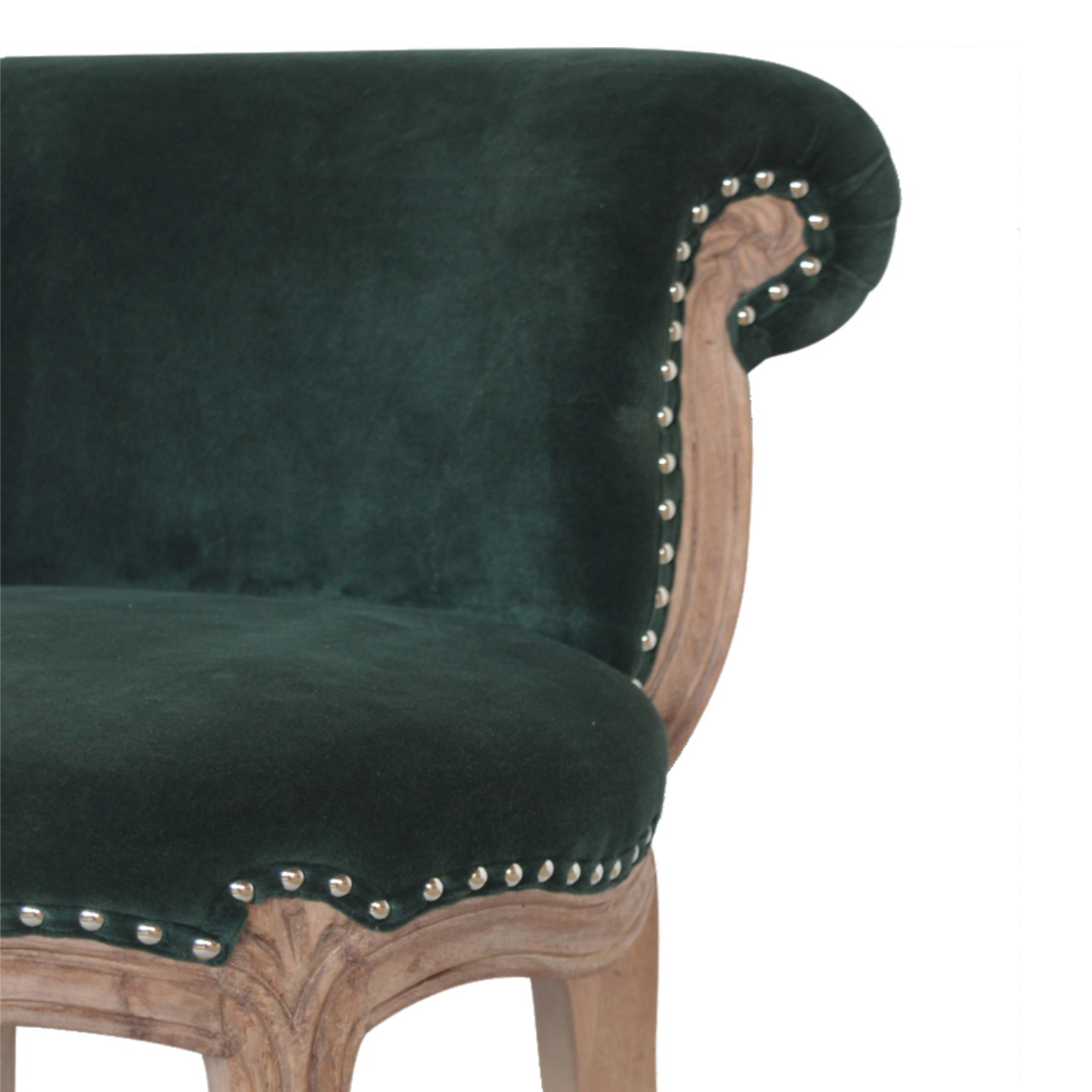 Emerald Green Velvet Studded Chair Artisan Furniture