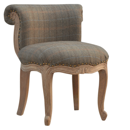 Petite Multi Tweed French Chair