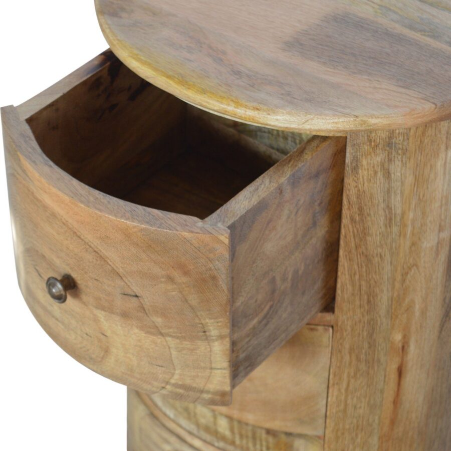 3 Drawer Serpentine Drum Chest - Image 7