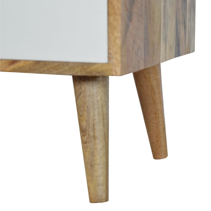 White Painted Raised Back Bedside - Image 8