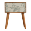 Green Floral Screen Printed Bedside - Image 10