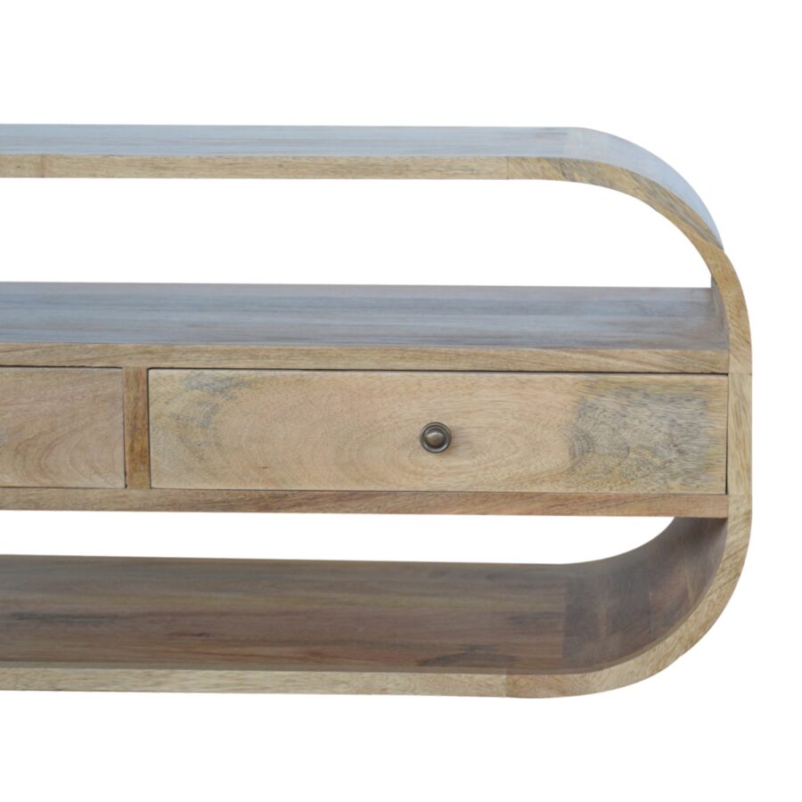 Curved Edge TV Unit with 2 Drawers - Image 6