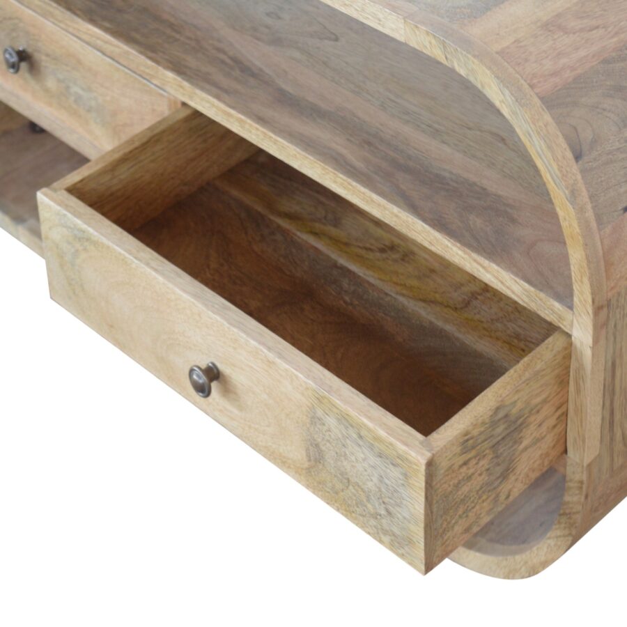 Curved Edge TV Unit with 2 Drawers - Image 5