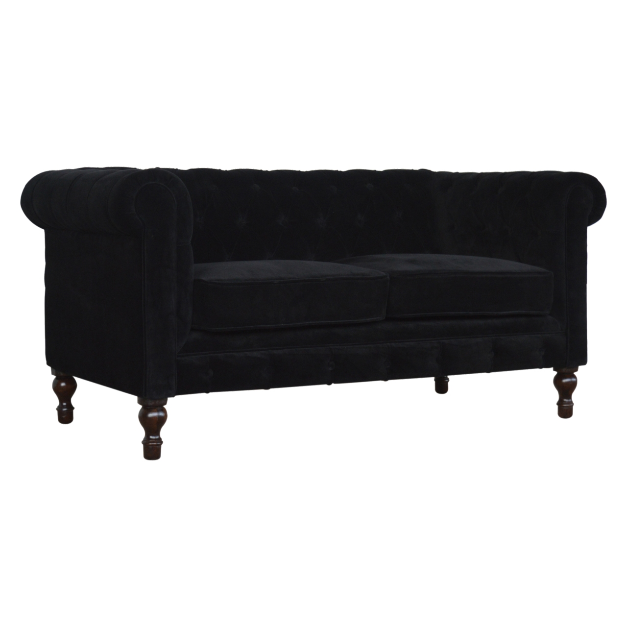 Black Velvet Chesterfield Sofa Black Cotton Velvet Collection