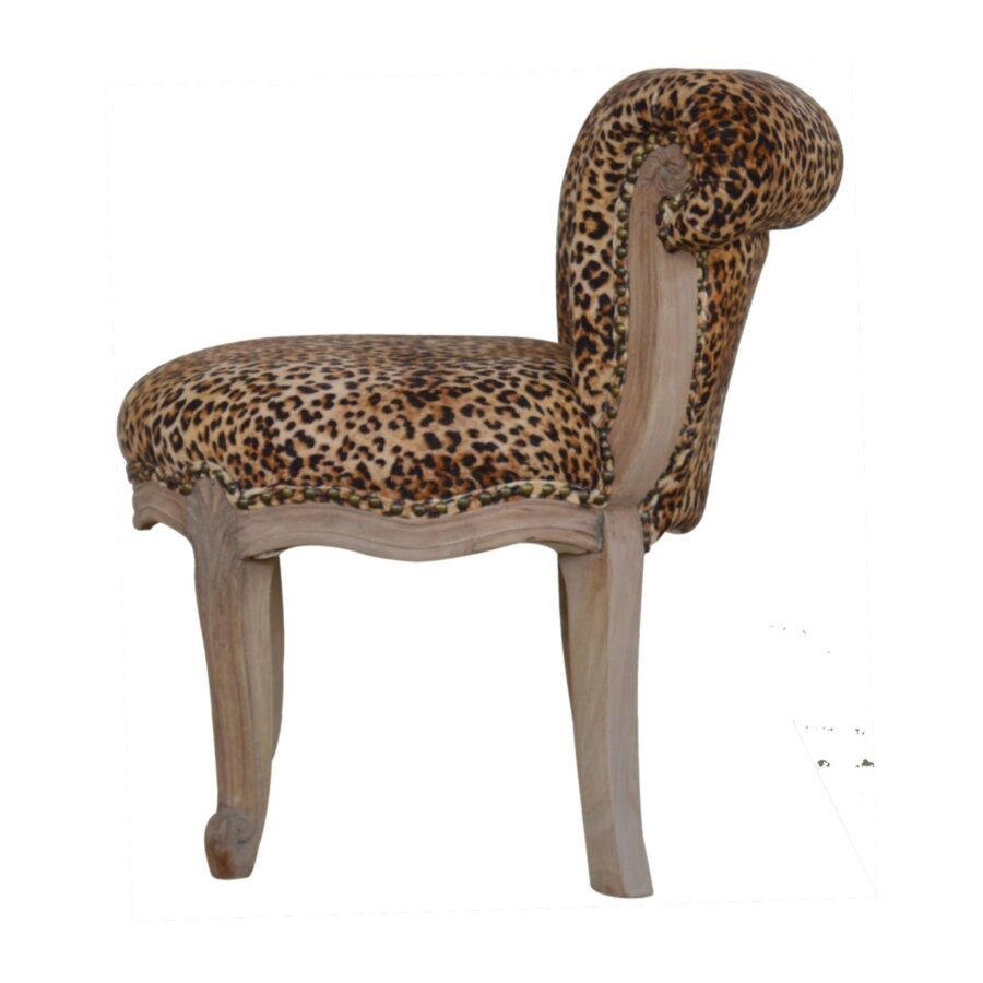 Leopard Print Studded Chair