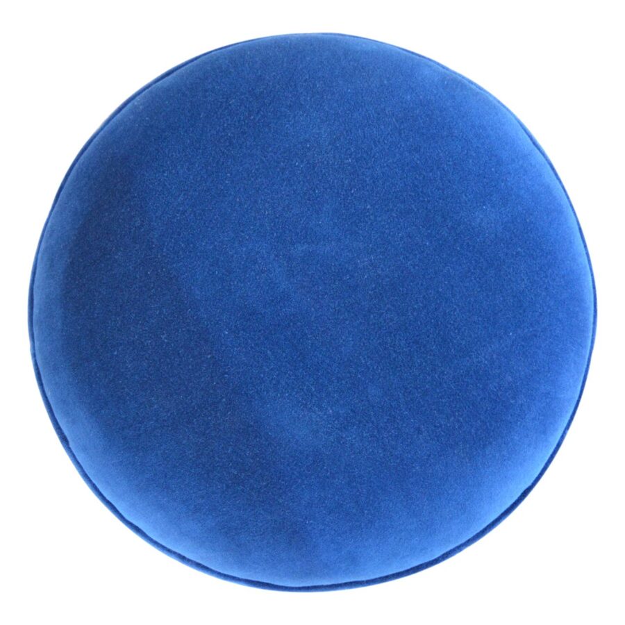 Royal Blue Velvet Nordic Style Footstool