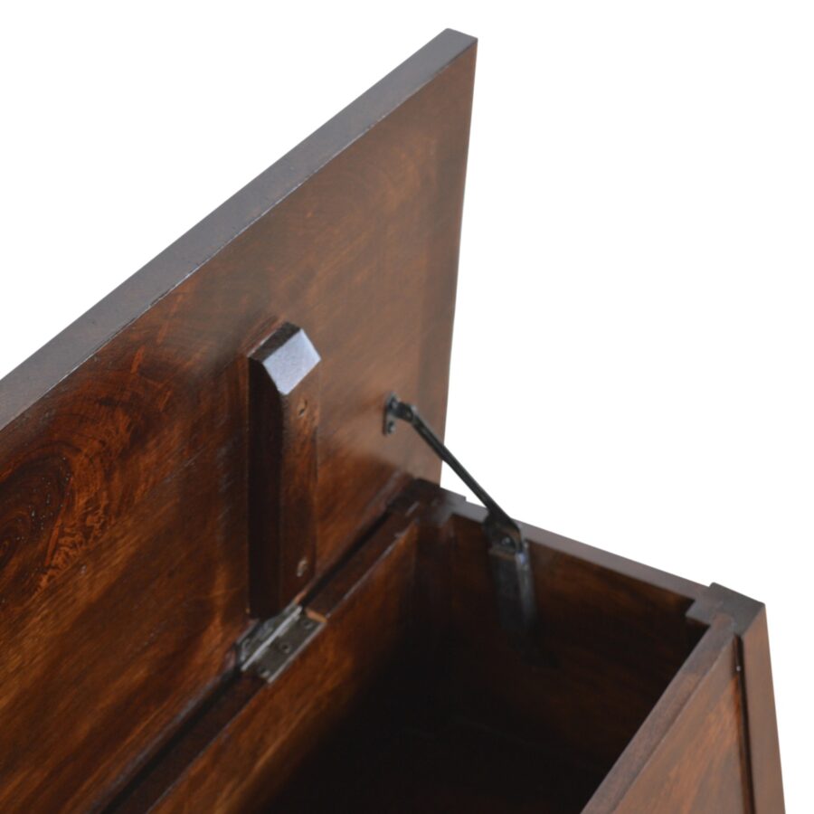 Škatla za shranjevanje s pokrovom iz masivnega lesa
