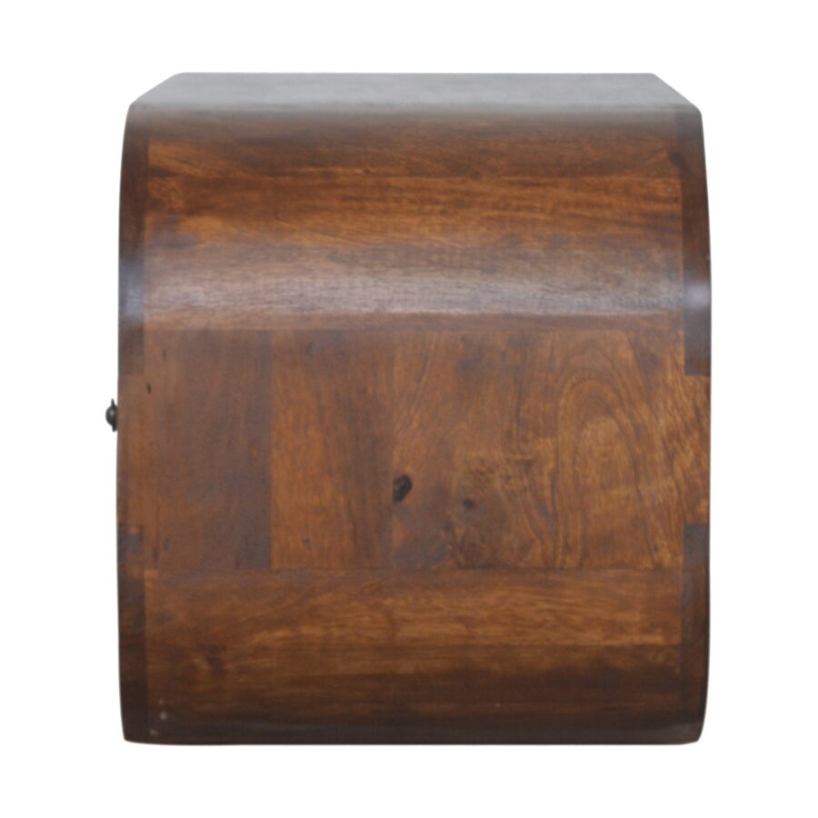 Chestnut Curved Edge Media Unit with 2 Drawers - Image 9