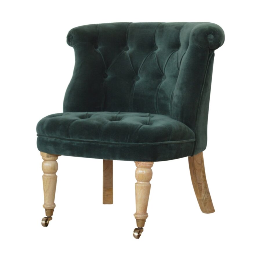 Emerald Green Velvet Accent Chair