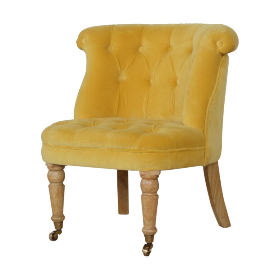 Mustard Velvet Accent Chair