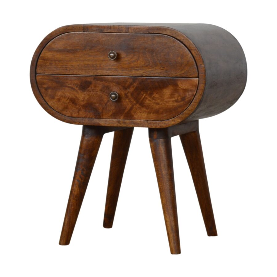 Chestnut Circular Bedside - Image 3