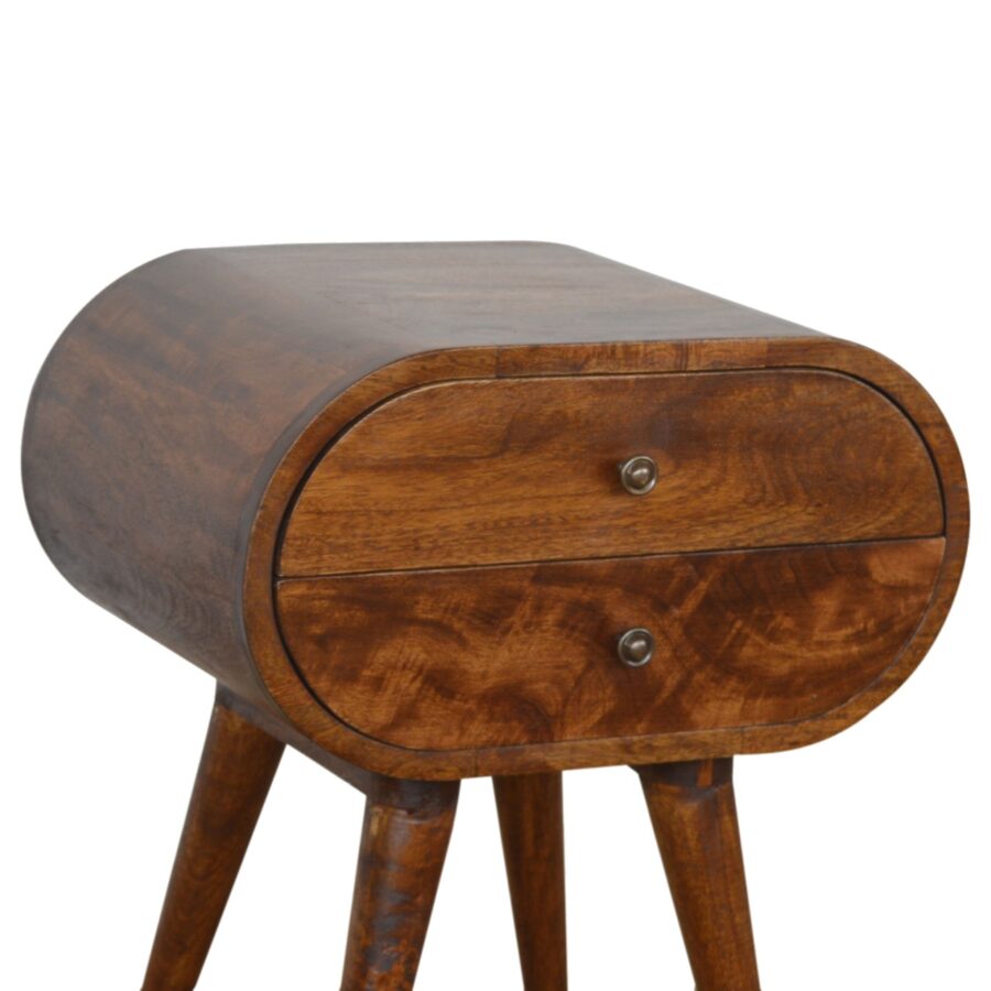 Chestnut Circular Bedside - Image 4