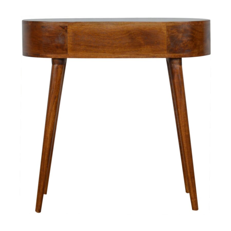 Chestnut Rounded Petite Console Table