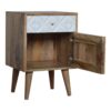 Daisy Carved 1 Door Bedside - Image 4