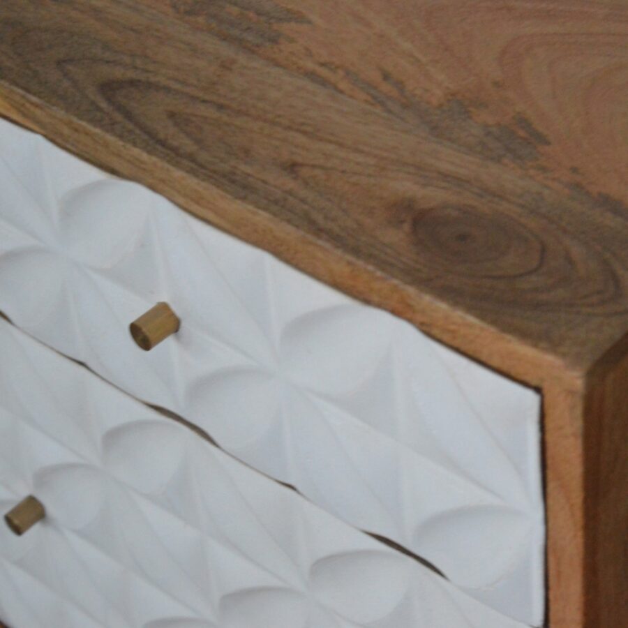 Daisy Carved 1 Door Bedside - Image 7