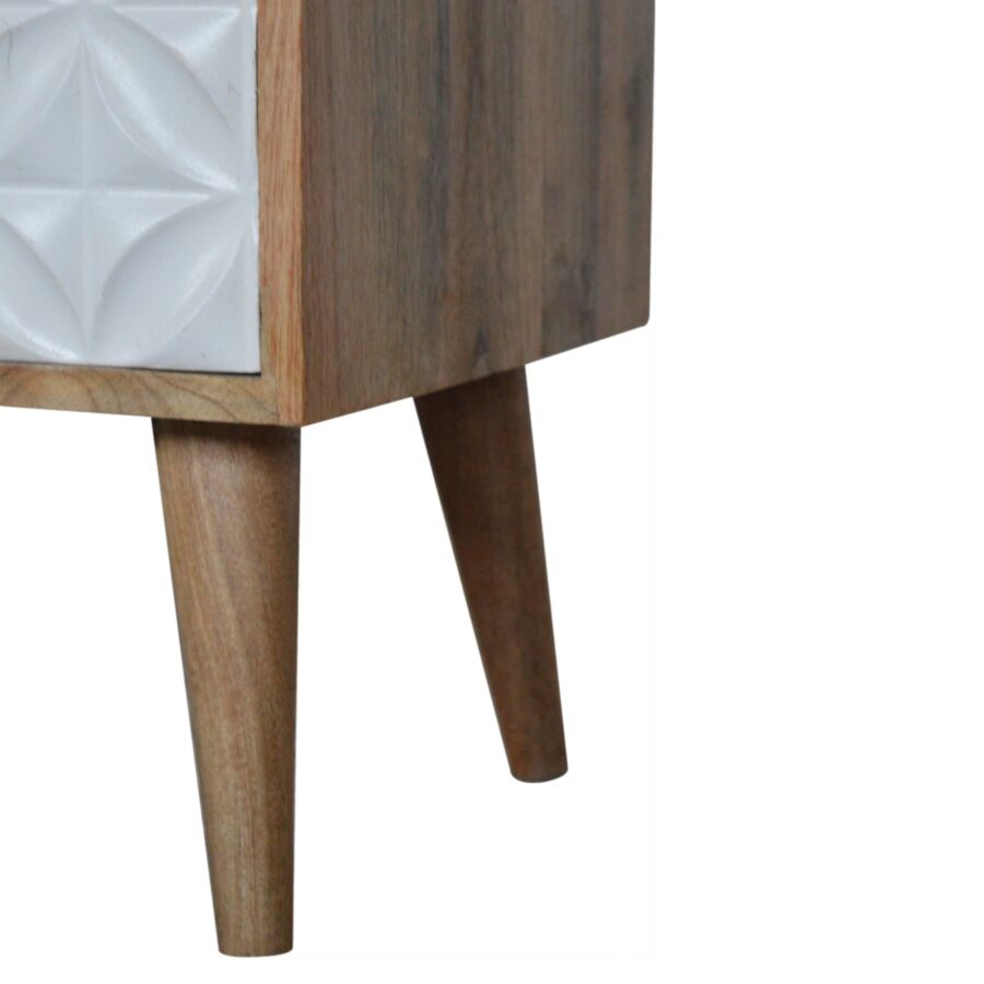 Daisy Carved 1 Door Bedside - Image 8