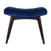 Royal Blue Cotton Velvet Bench