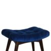 Royal Blue Cotton Velvet Bench - Image 3