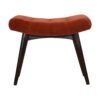 Brick Cotton Velvet Curve Bench