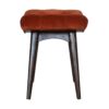 Brick Cotton Velvet Curve Bench - Image 9