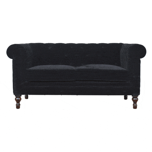 Black Velvet Chesterfield Sofa Black Cotton Velvet Collection
