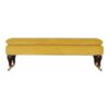Mustard Velvet Castor Bench
