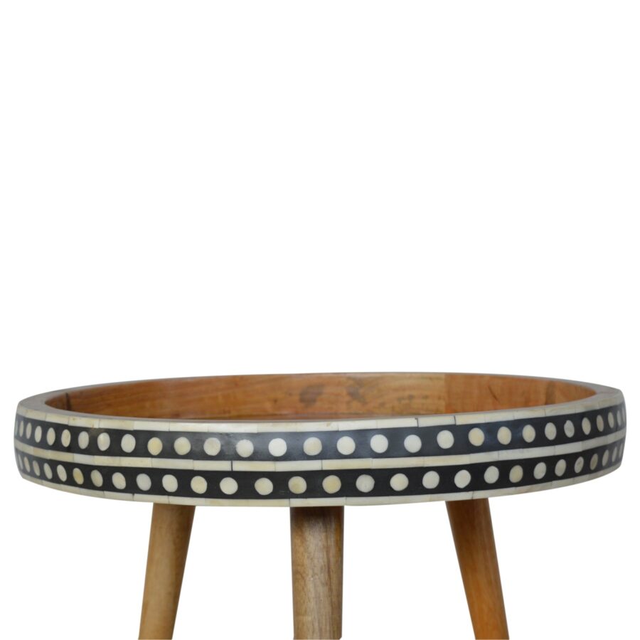 Large Patterned Nordic Style End Table