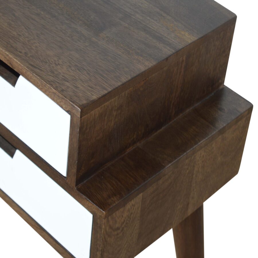 Walnut and White Painted Bedside - Image 8