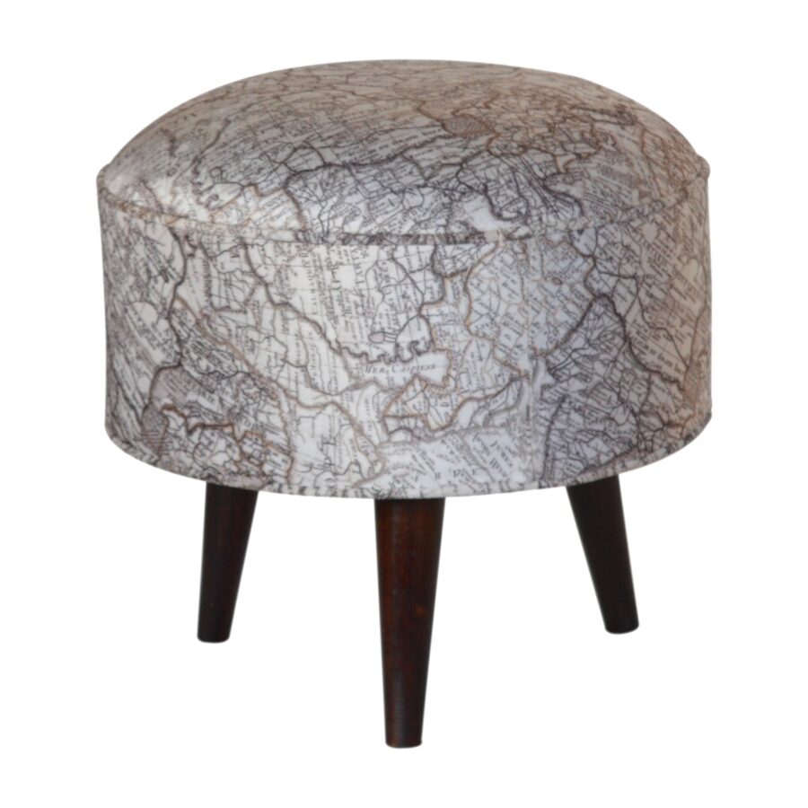 IN1017 - Map Printed Footstool - Image 3