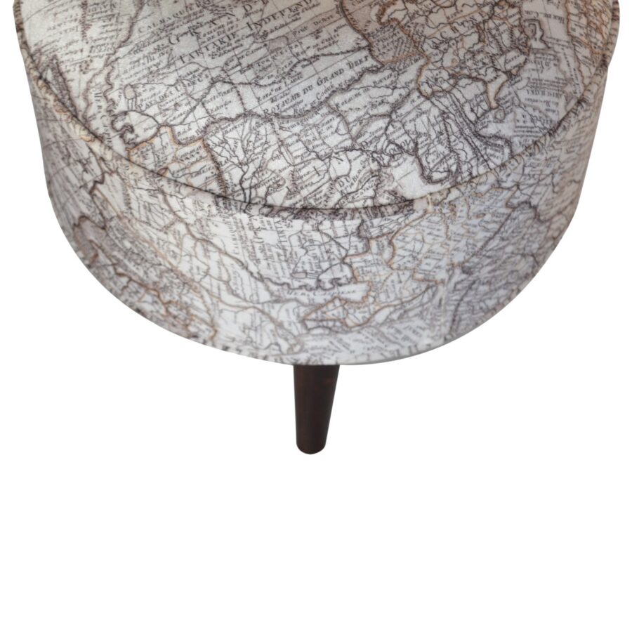 IN1017 - Map Printed Footstool - Image 7