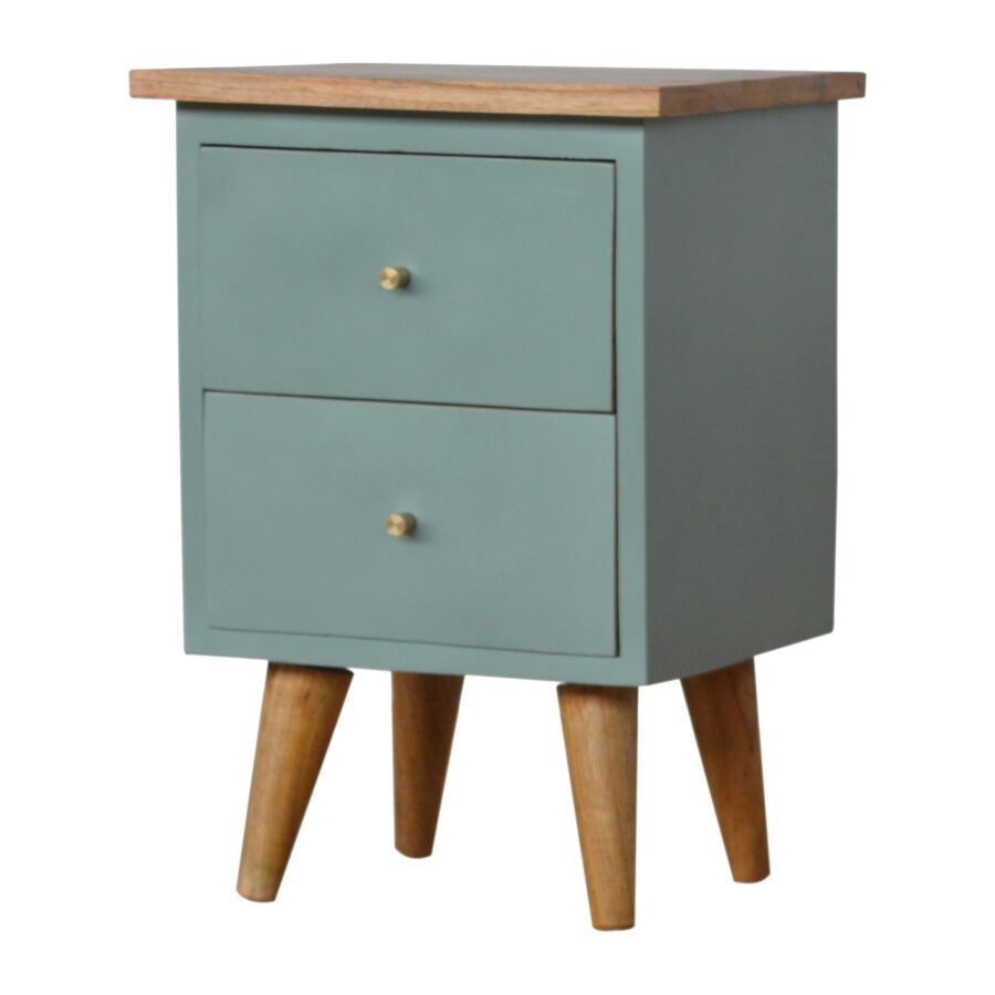 Green Hand Painted Bedside