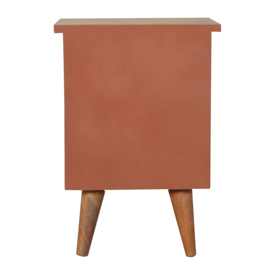 Brick Red Hand Painted Bedside