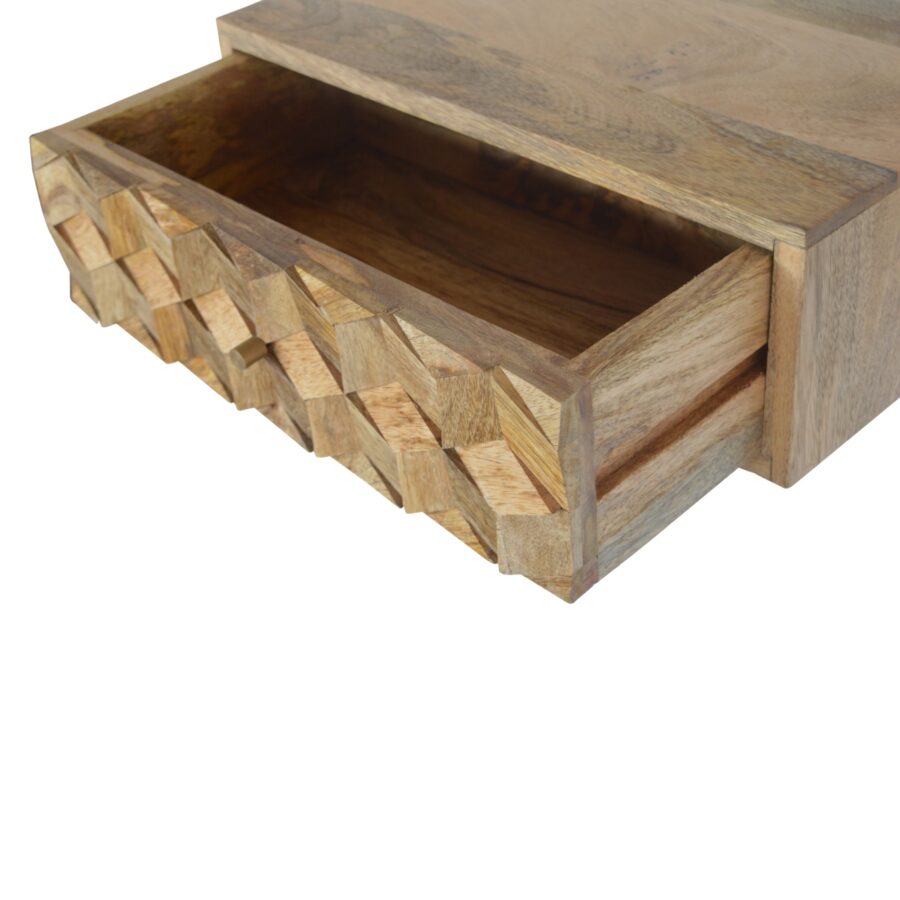 Floating Cube Carved Bedside - Image 6