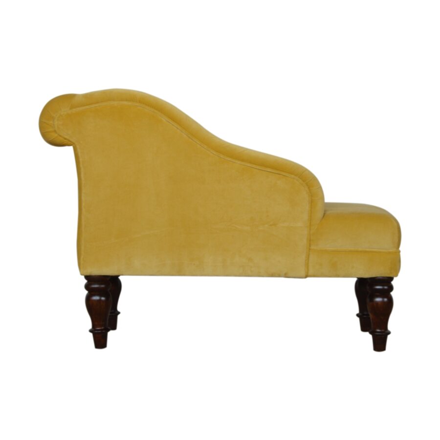 Mustard Velvet Chaise