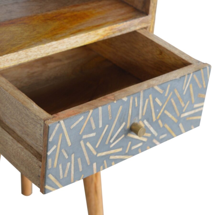 Petite Wood Chip Cement Drawer Bedside