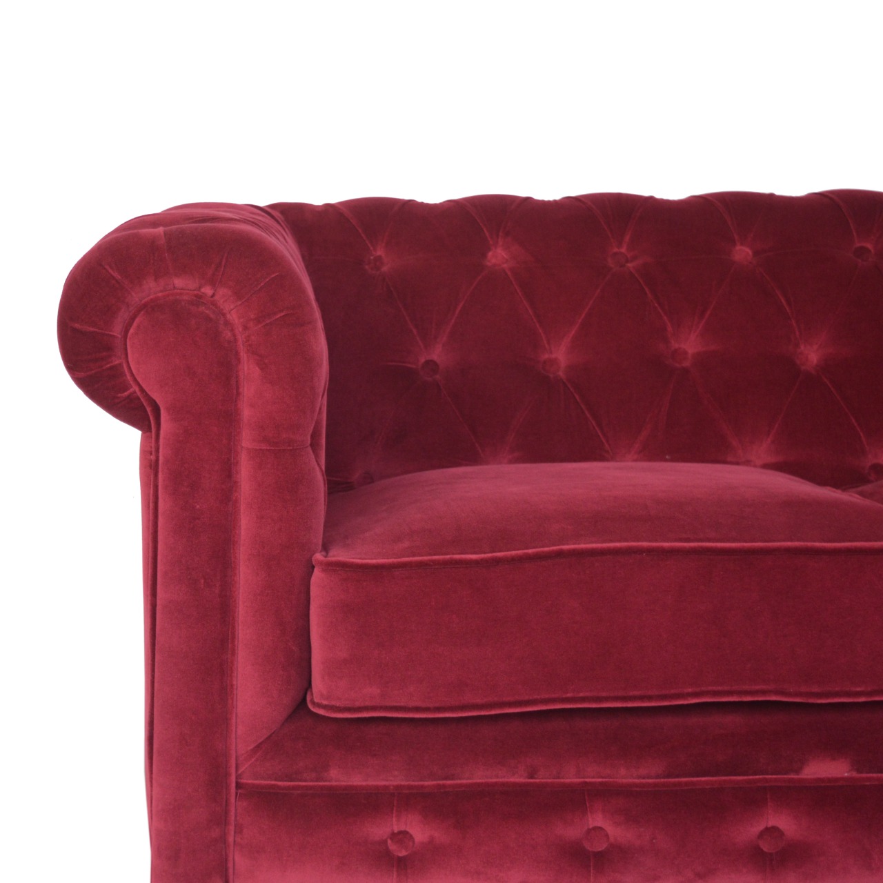 Wholesale & Dropship Wine Red Velvet Chesterfield Sofa Suppliers