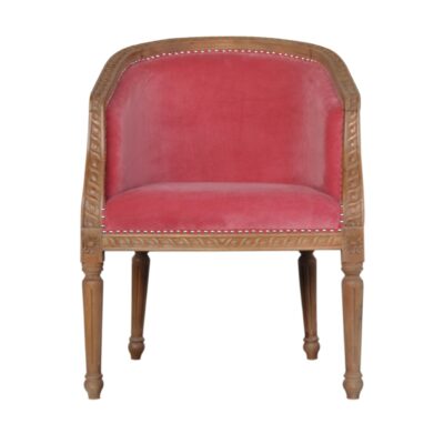 Pink Velvet Occasional Chair