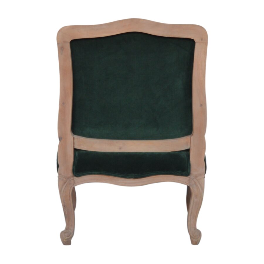 Emerald Green Velvet French Style Chair
