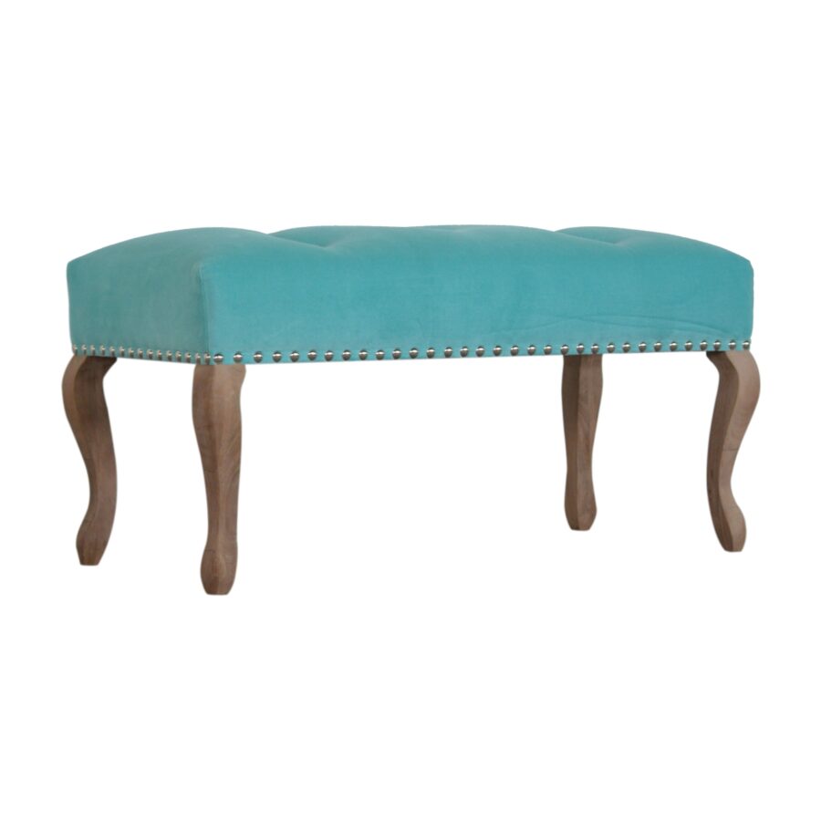 French Style Turquoise Bench