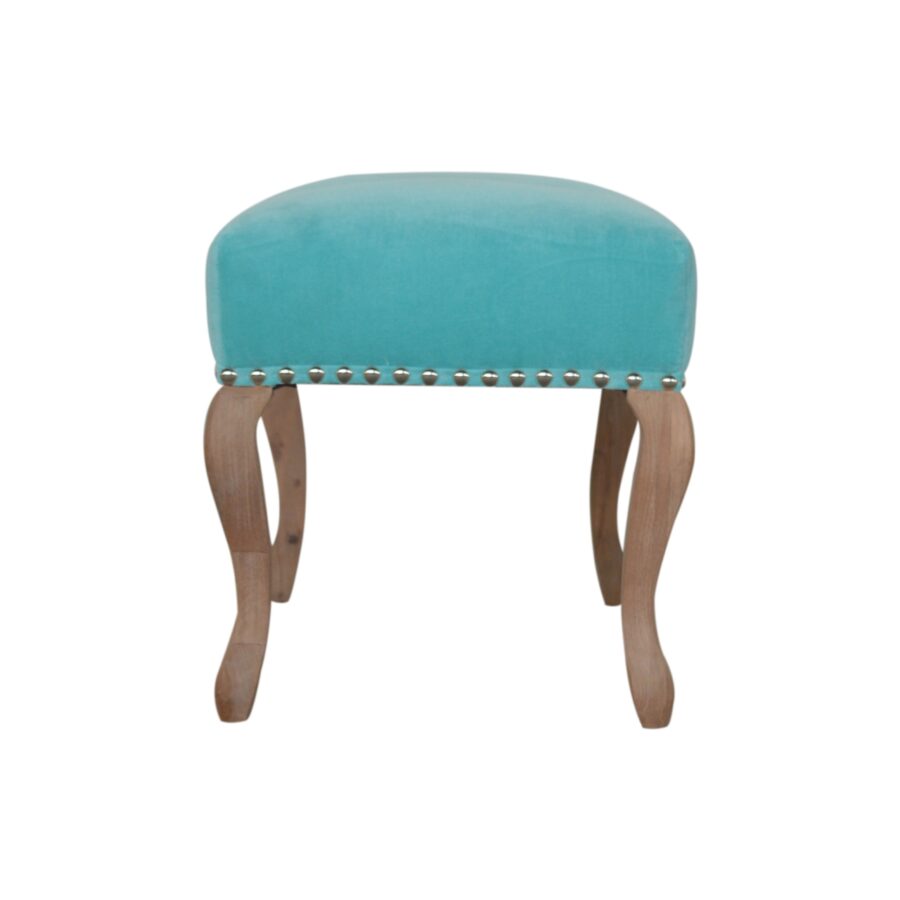 French Style Turquoise Bench