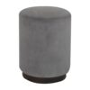 Grey Velvet Wooden Footstool - Image 2